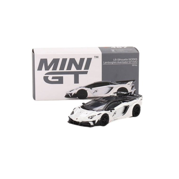 MINI GT - Lamborghini Aventador GT Evo White - 1:64 Ölçek