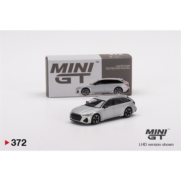 MINI GT - Audi RS6 - 1:64 Ölçek - Carbon Black Edition Florett Silver	