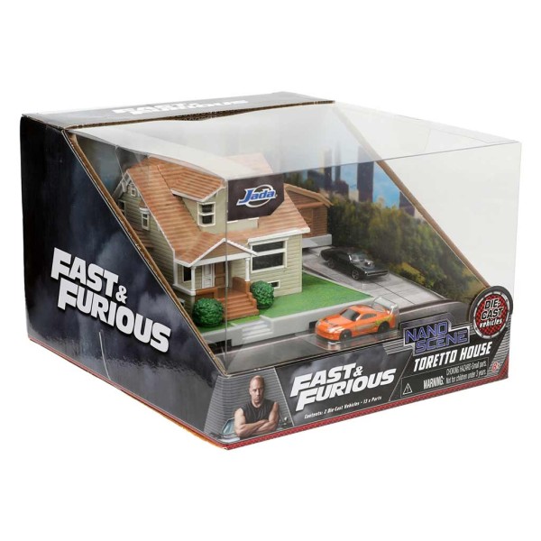 Jada - Toretto's Safe House Diorama - Brian's Toyota Supra - Dom's Toretto
