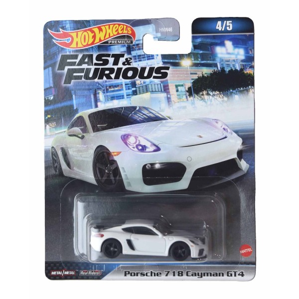 Hot Wheels Premium - Porsche 718 Cayman GT - Fast & Furious - 1:64 Ölçek