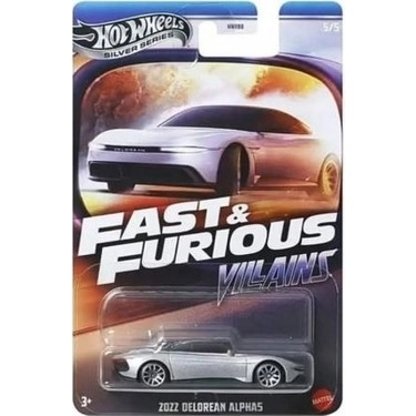 Hot Wheels Silver - Delorean Alpha 5 - Fast Furious Villains