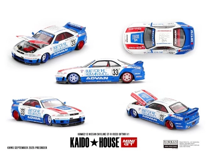 Mini GT 1/64 Kaido House Nissan Skyline GT-R (R33) BFTHR V1 KHMG213