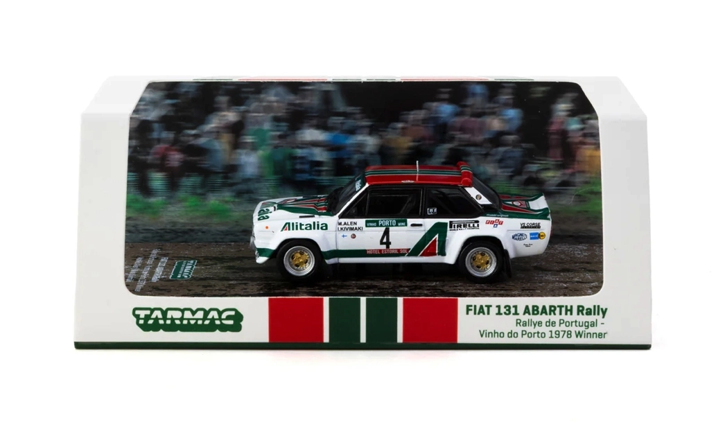 Tarmac Works 1/64 FIAT 131 ABARTH Rally Rallye de Portugal - Vinho do Porto 1978 Winner #04 T64-094-78RP04