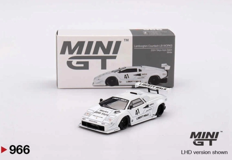 Mini GT Lamborghini Countach LB-Works 2024 Tokyo Auto Salon White