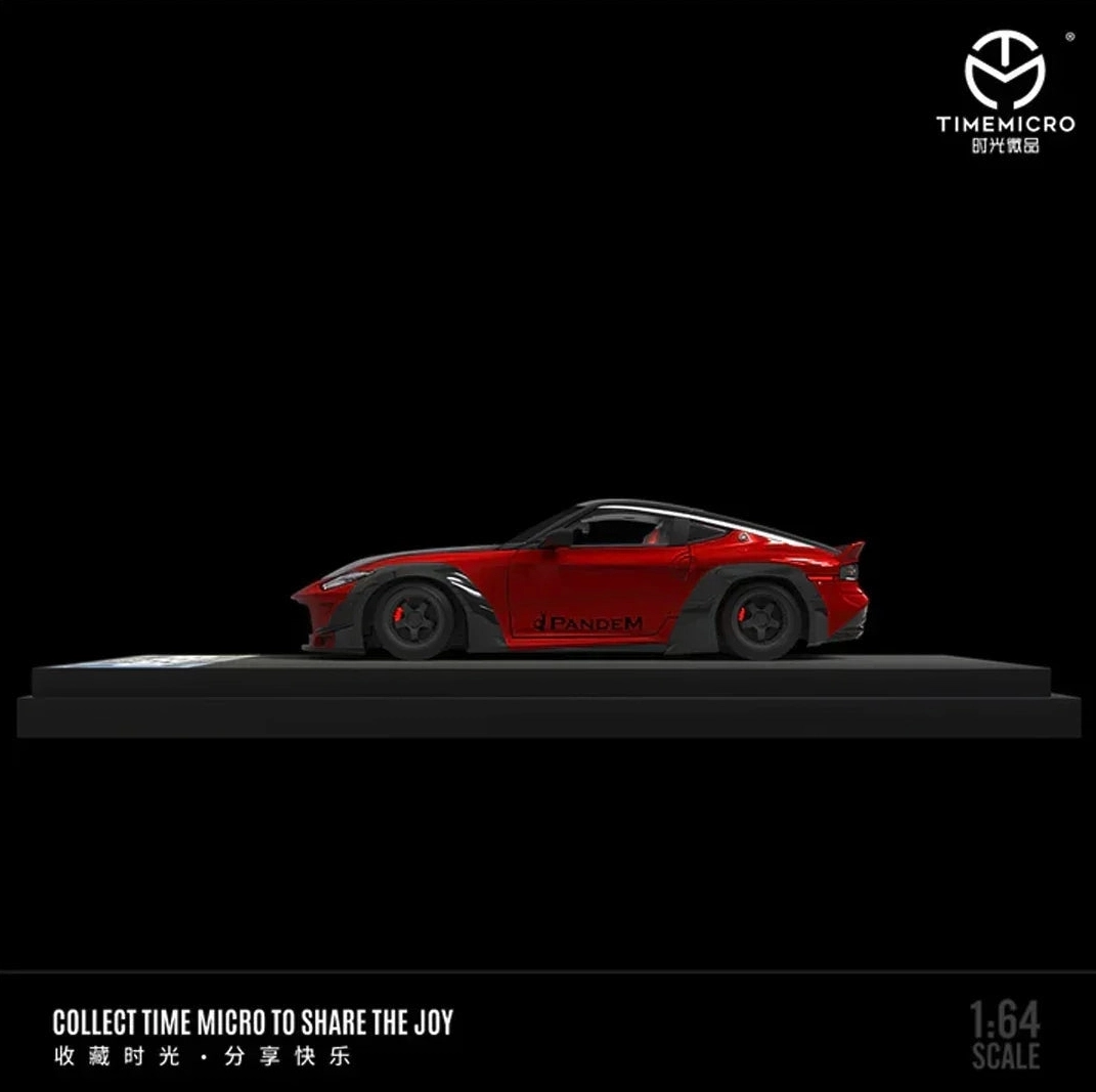 Time Micro 1:64 Nissan 400Z Rocket Bunny Pandem Diecast Model Car – Black & Red