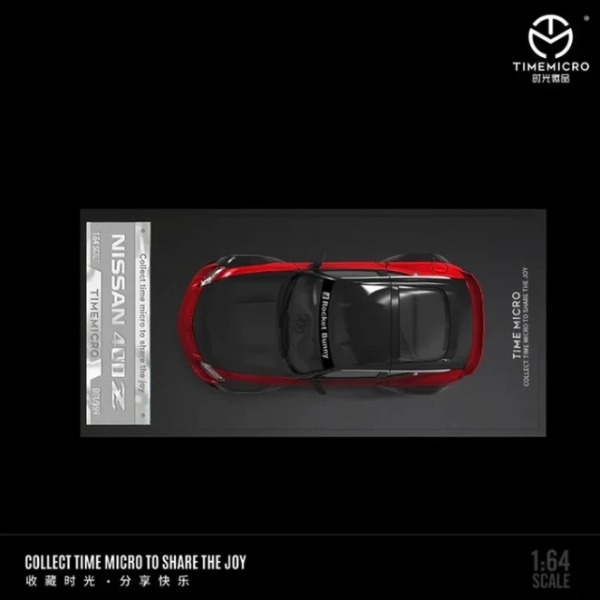 Time Micro 1:64 Nissan 400Z Rocket Bunny Pandem Diecast Model Car – Black & Red