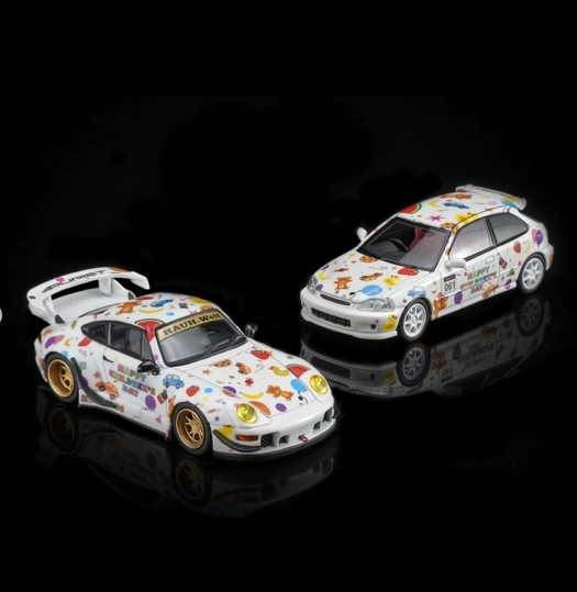 MOTORHELIX - Porsche RWB 993   Honda Civic TYPE R (EK9) Children‘s Day Limited Edition