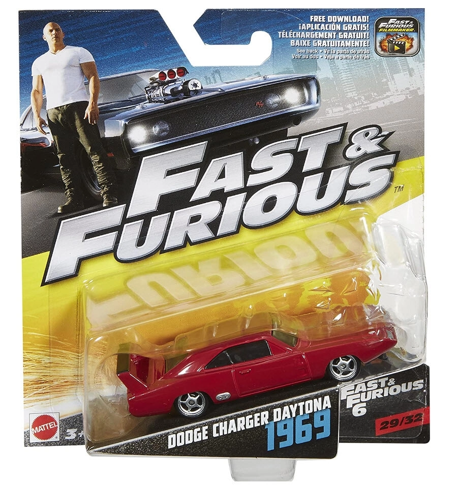 Mattel Fast Furious Dodge Charger Daytona 1969 1:43