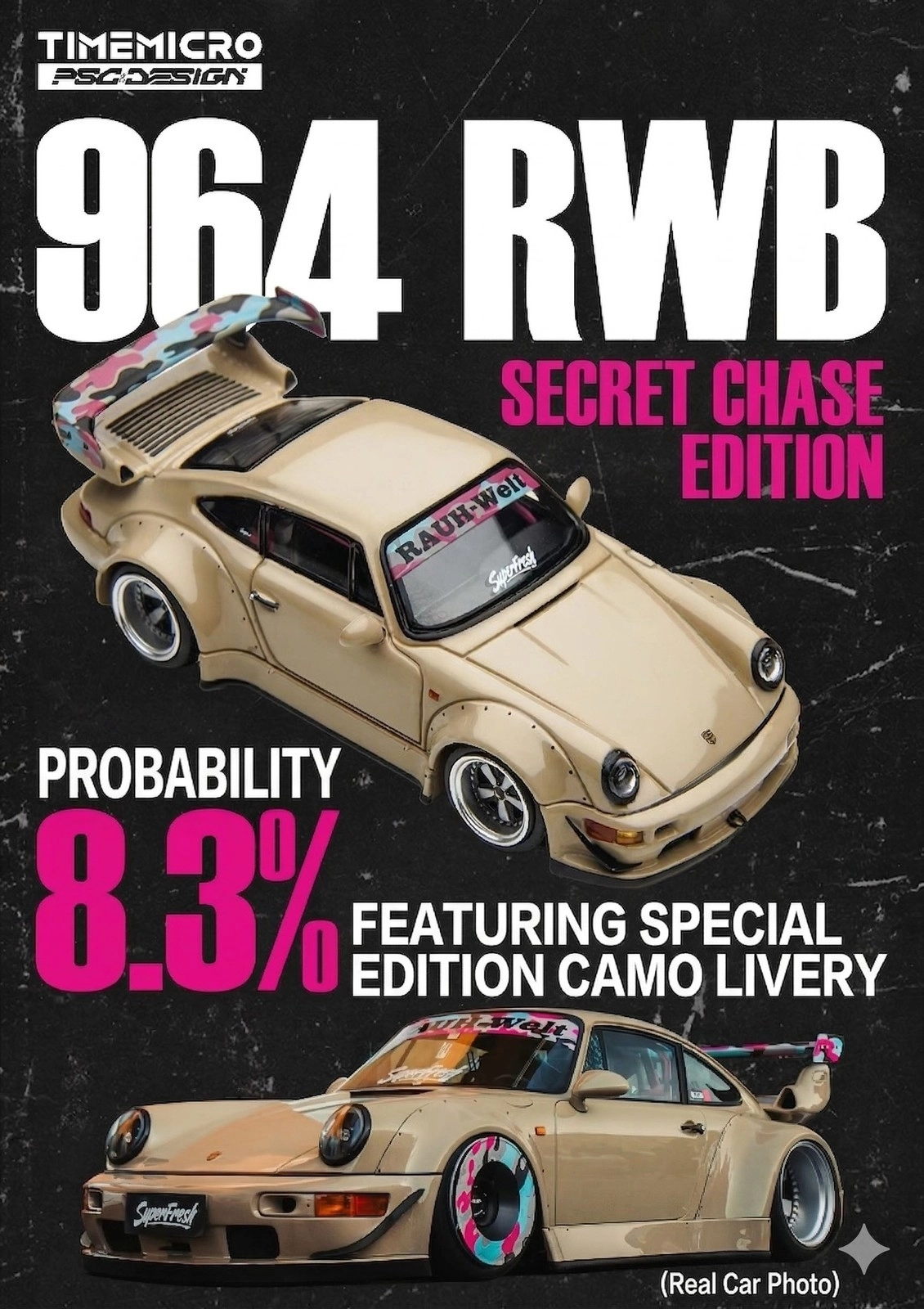 TimeMicro 1/64 RWB 964 GT Show Suzhou Limited Sealed CHANCE OF CHASE