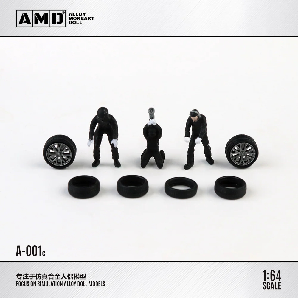 AMD - 1:64 Pit Stop Figür - Siyah