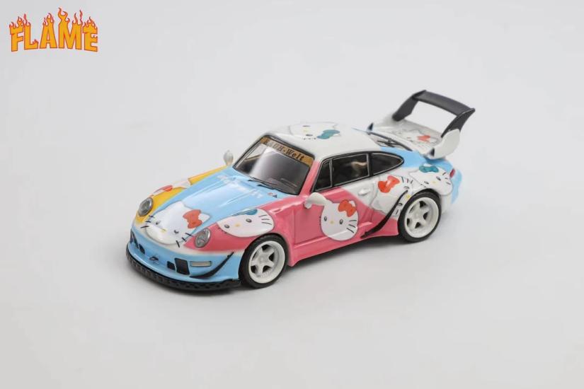 Flame.- Porsche RWB 993 - Version 1 - Hello Kitty