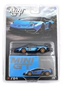 Mini GT Lamborghini Aventador SVJ 63 Blu Aegir 784 Blister