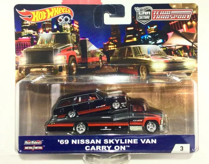 ’69 Nissan Skyline Van Carry On Advan Team Transport - Hot Wheels Premium
