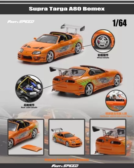 Fast & Speed - Toyota Supra Mk4 - Fast & Furious Brian Figürlü