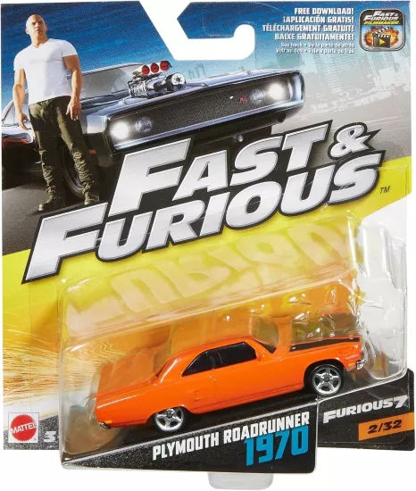 Mattel Fast & Furious 1970 Plymouth Roadrunner Vehicle 1:43