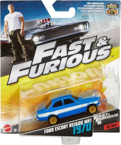 Mattel Fast Furious Ford Escort RS1600 Mk1 1970 1:43