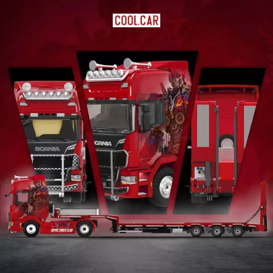 Cool Car CC 1/64 SCANIA FLATBED TRANSPORT VEHICLE OPTIMUS PRIME LIVERY CC647504