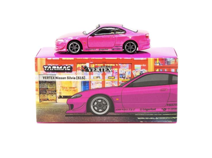 Tarmac Works 1/64 VERTEX Nissan Silvia S15 Pink Metallic - GLOBAL64 T64G-023-PI