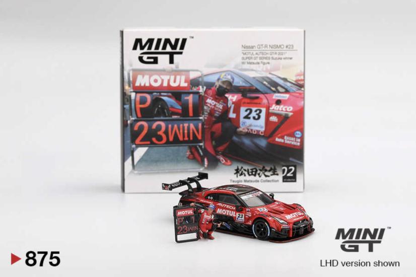 Nissan GT-R NISMO #23 ’’MOTUL AUTECH GT-R 2021’’ SUPER GT SERIES Suzuka winner W/ Matsuda Figure Tsugio Matsuda Collection No.2 MGT00875