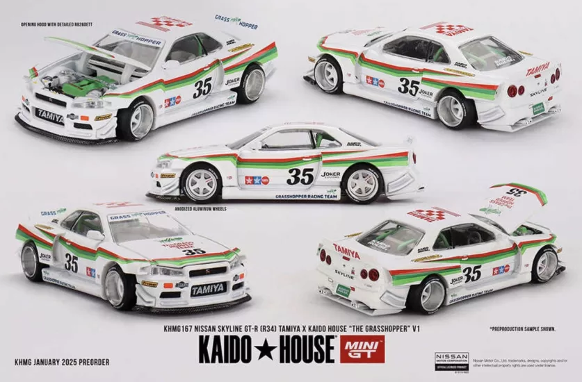 Nissan Skyline GT-R (R34) TAMIYA x KAIDO HOUSE ’’The GRASSHOPPER’’ V1 KHMG167