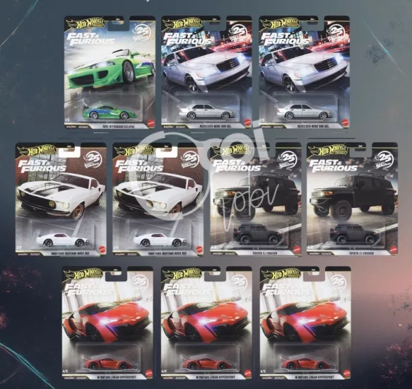 Hot Wheels Premium - Fast & Furious Mix A 2026 - Eclipsce Chase Dahil 10’lu Set - HNW46