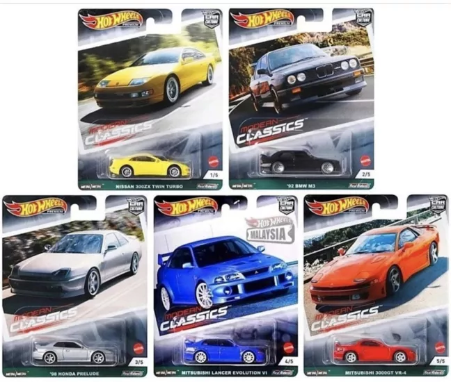 Hot Wheels Premium - Modern Classics 5’li Set - E30 Blister Kırık Diğerleri Hatasız