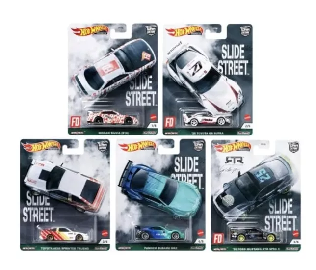 Hot Wheels Premium - Slide Street 1 -  5’li Set