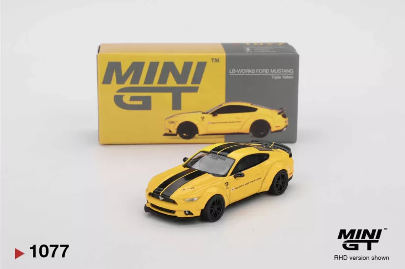 Mini GT 1/64 LB-WORKS FORD MUSTANG Triple Yellow MGT01077