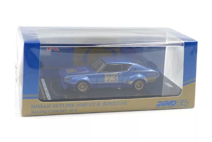 Inno 1/64 NISSAN SKYLINE 2000 GT-R (KPGC110) Racing Concept Blue IN64-KPGC110RC-BLU