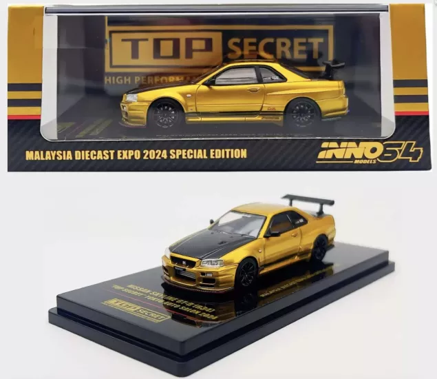 Inno 64 - Nissan Skyline R34 Top Secret Tokyo Auto Salon 2024 - Malaysia Diecast Expo 2024 Special Edition - Jelatinsiz