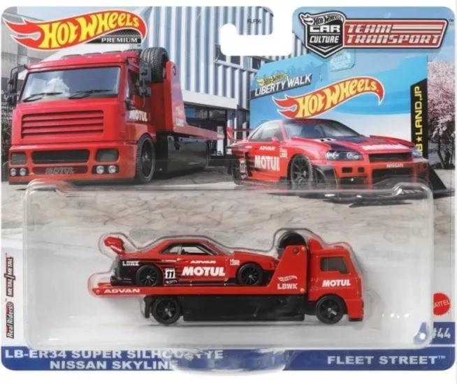 Hot Wheels FLF56 - LB-ER34 Super Silhouette Nissan Skyline - Fleet Street - Blister Hasarlı