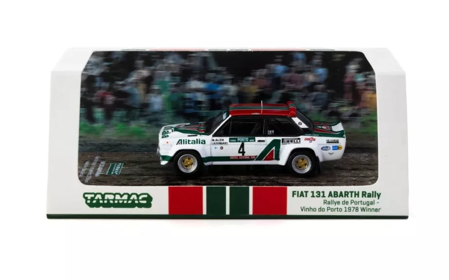 Tarmac Works 1/64 FIAT 131 ABARTH Rally Rallye de Portugal - Vinho do Porto 1978 Winner #04 T64-094-78RP04