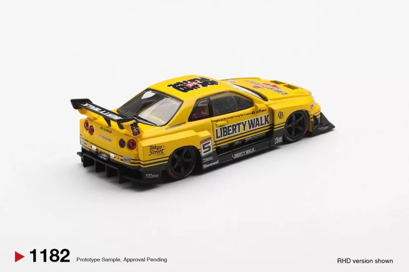 Mini GT 1/64 Nissan LB-ER34 Super Silhouette SKYLINE Sport Yellow MGT01182