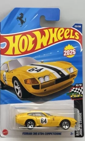 Hot Wheels Ferrari 365 GTB Competizione - Sarı - Uzun Kart