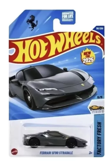 Hot Wheels SF90 Stradale - Gri - Uzun Kart