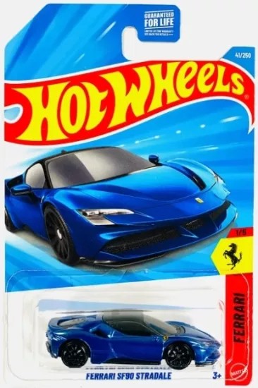 Hot Wheels SF90 Stradale - Mavi - Uzun Kart
