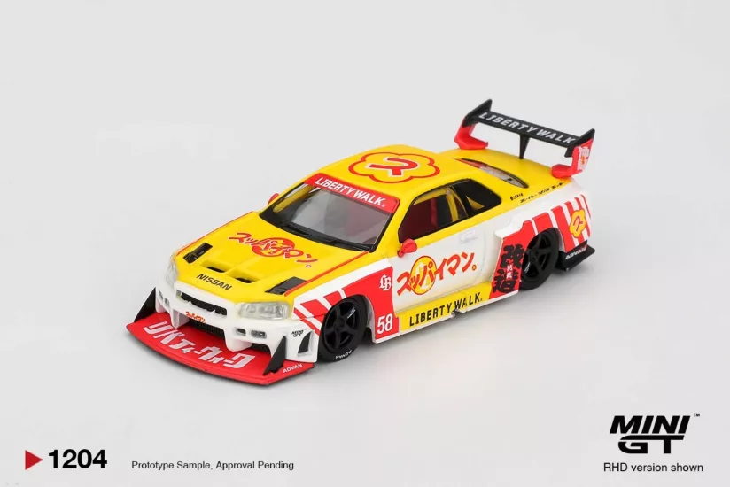 Mini GT 1/64 Nissan LB-ER34 Super Silhouette SKYLINE Suppaiman Okinawa MGT01204