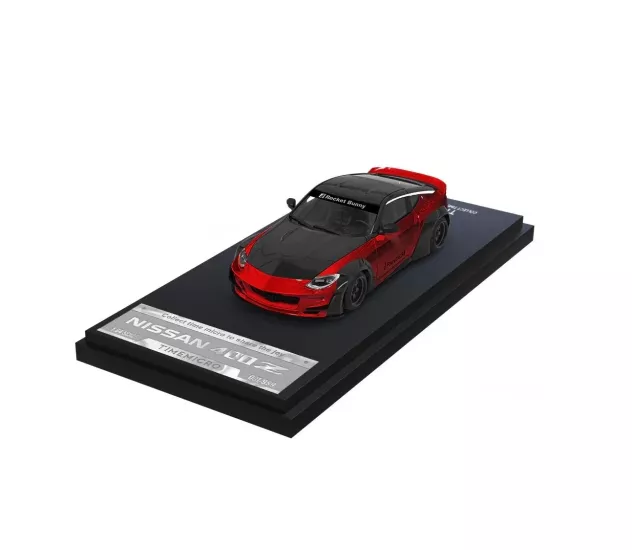 Time Micro 1:64 Nissan 400Z Rocket Bunny Pandem Diecast Model Car – Black & Red