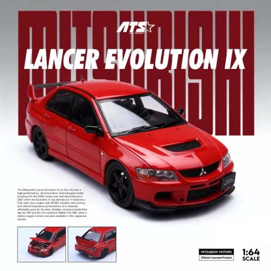 ATS MODEL 1:64 MITSUBISHI LANCER EVOLUTION IX - Red