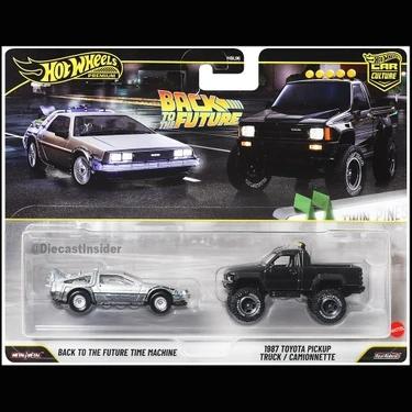 Hot whels Premium - Back To The Future - DMC Delorean - Toyota Pickup Truck / Camionnette