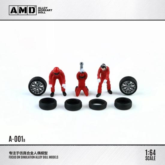 AMD - 1:64 Pit Stop Figür - Kırmızı
