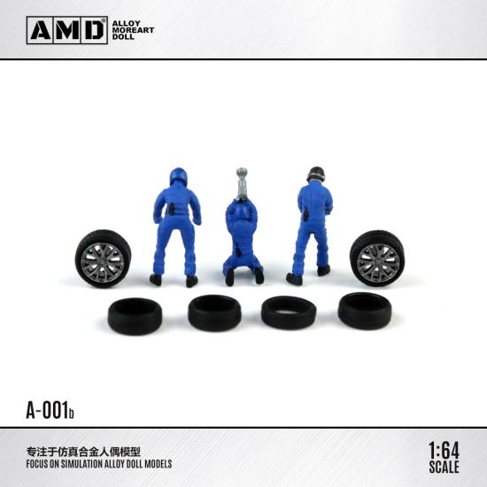 AMD - 1:64 Pit Stop Figür - Mavi