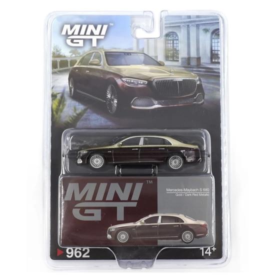Mini GT #962: BL Mercedes-Maybach S 680 Gold / Dark Red Metallic – Krazy Caterpillar - Blister Paket
