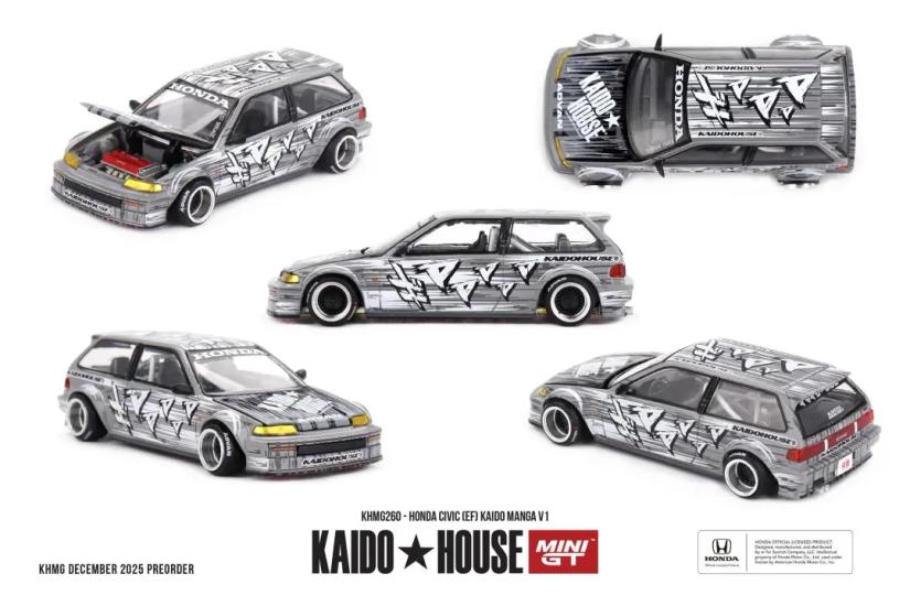Mini GT 1/64 KaidoHouse Honda Civic (EF) Kaido Manga V1 KHMG260
