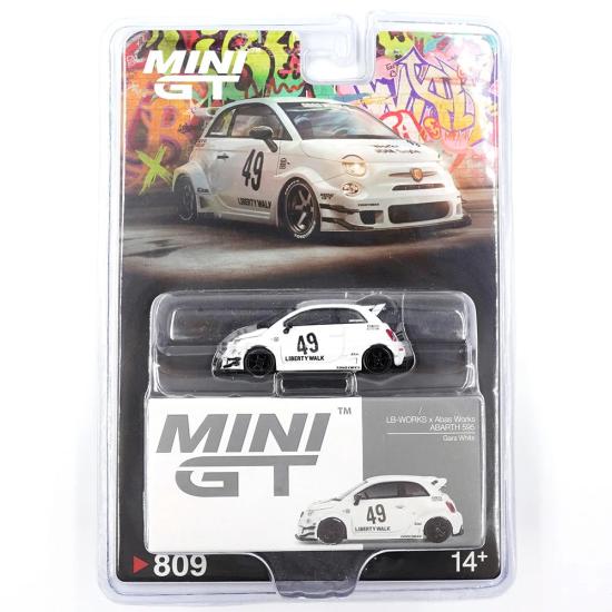 LB-WORKS x Abas Works ABARTH 595 Gara White - Blister Paket MGT00809-BL