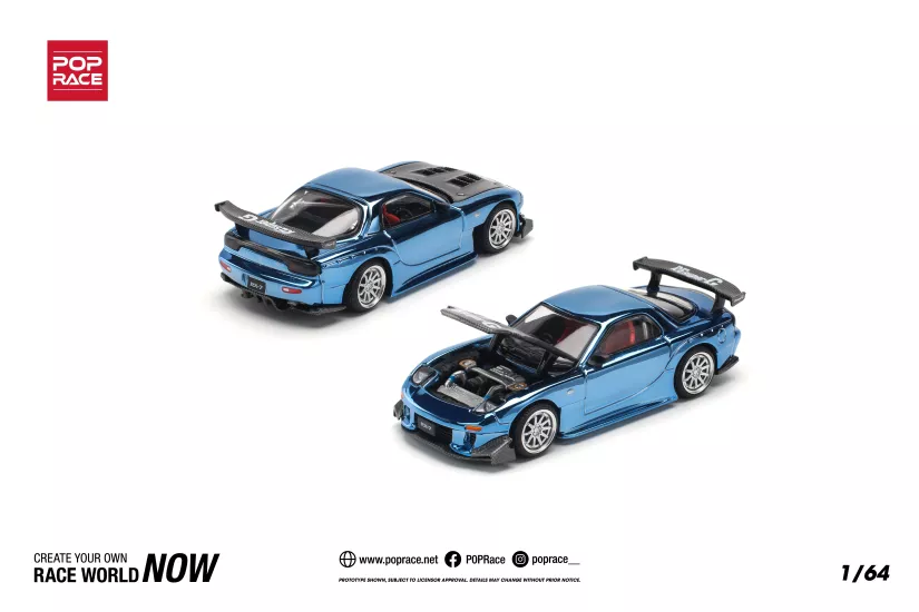 MAZDA RX7 RE-AMEMIYA WIDEBODY BLUE CHROME