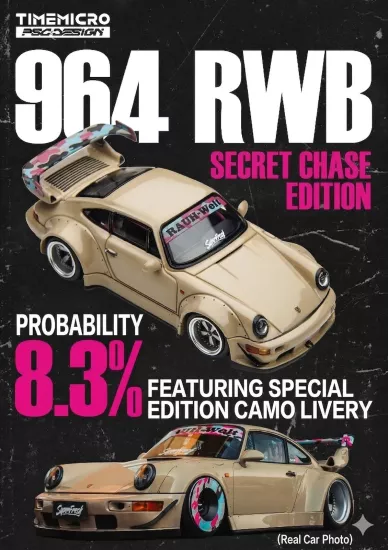 TimeMicro 1/64 RWB 964 GT Show Suzhou Limited Sealed CHANCE OF CHASE