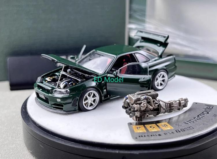 PGM x One Model - Nissan Nismo R34 Z Tune - British Green - Limit No:353