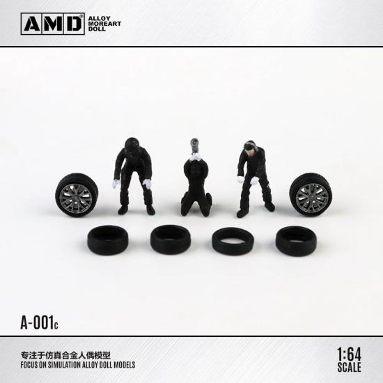 AMD - 1:64 Pit Stop Figür - Siyah